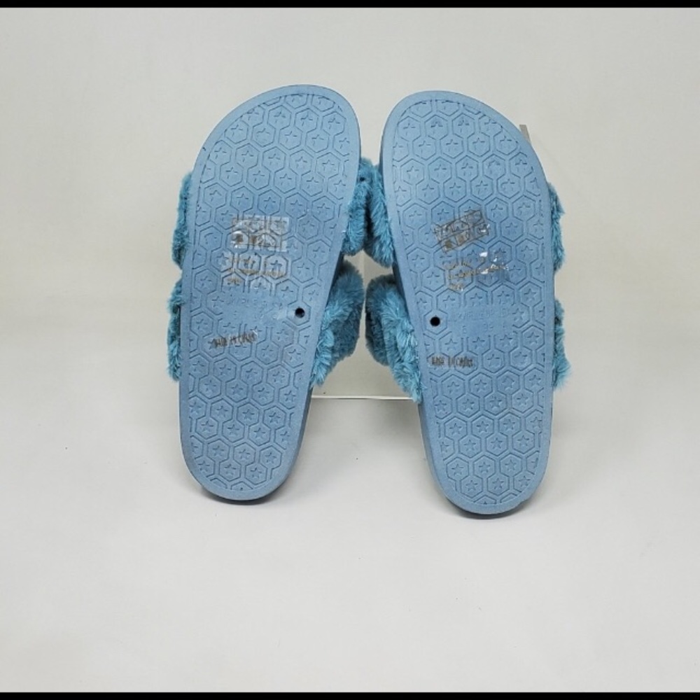 TWO LEFT!Faux fur open toe slide slippers/sandal - Picture 5 of 7